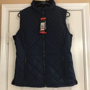 Andrew Marc Ladies’ Quilted Vest Navy Size Medium